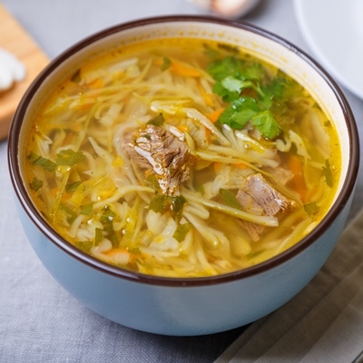 Щи простые мясные с квашеной капустой