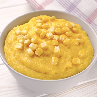 Постная кукурузная каша на кокосовом молоке