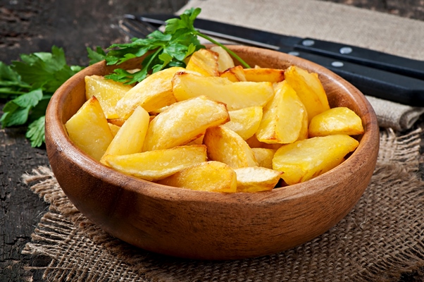 Вкусный жареный картофель fried potato wedges - Вкусный жареный картофель
