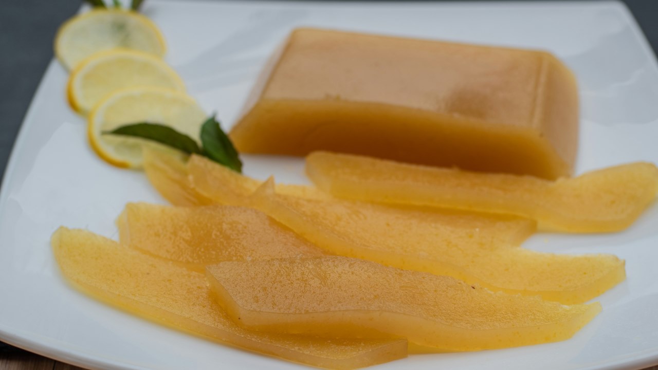 Яблочный мармелад с мёдом на агар-агаре