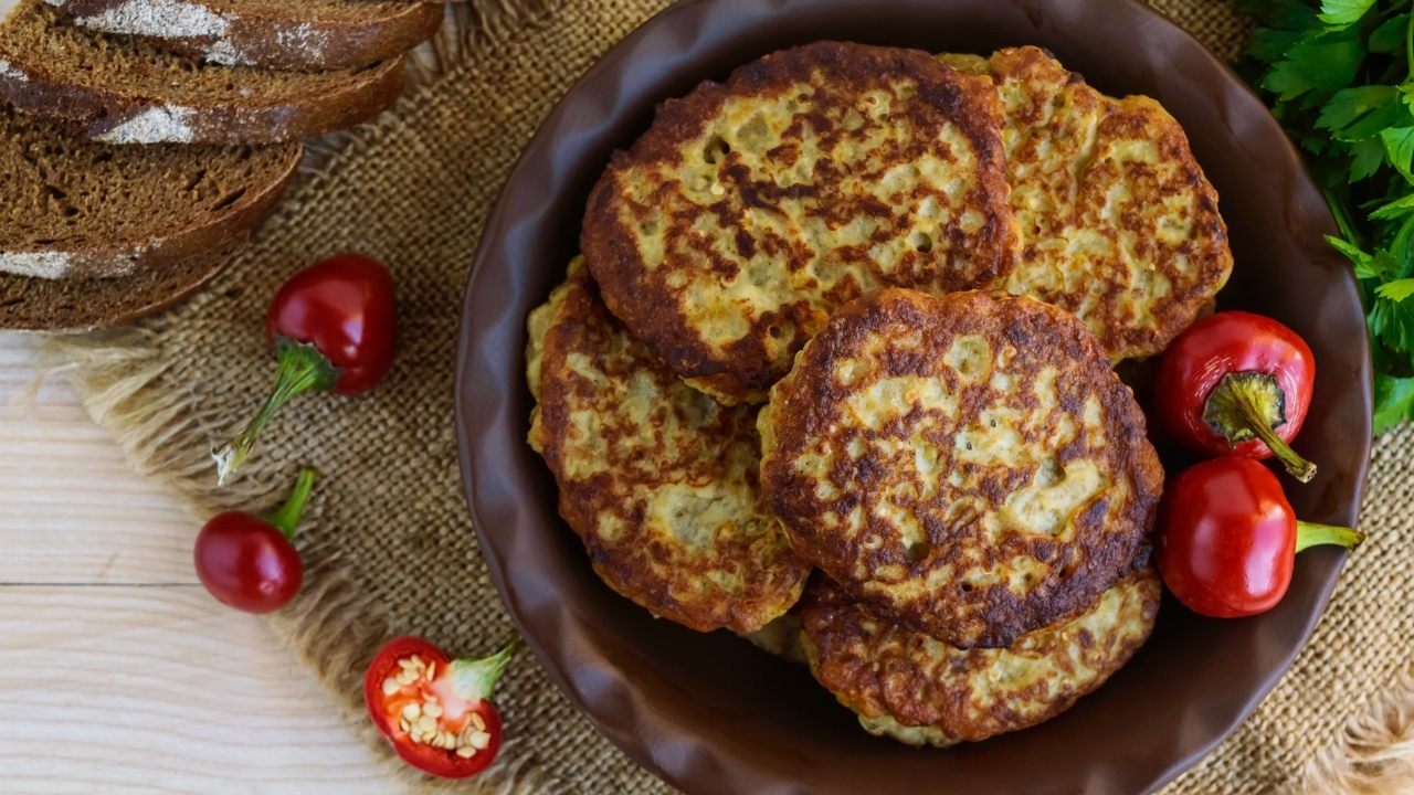 Оладьи из индейки и кабачка