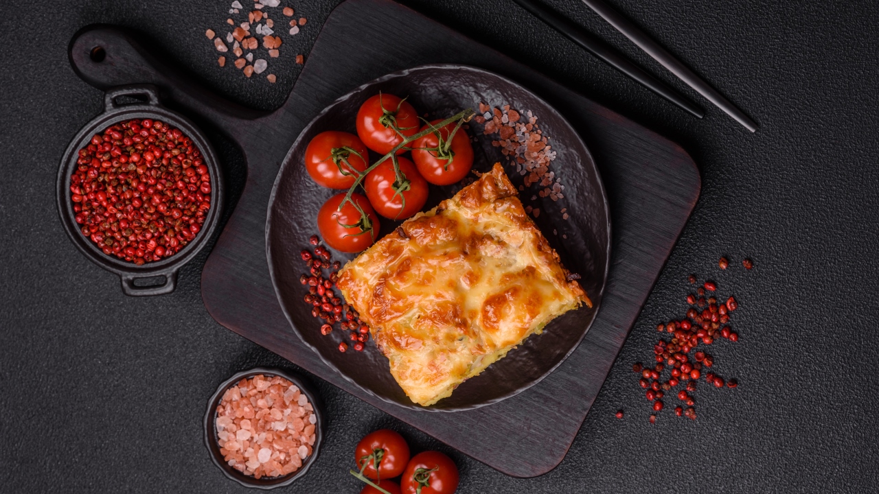 Постная лазанья с овощами